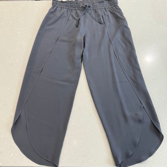 Inclán Studio Silk Split Leg Culottes Pants Gray Small - Picture 1 of 8